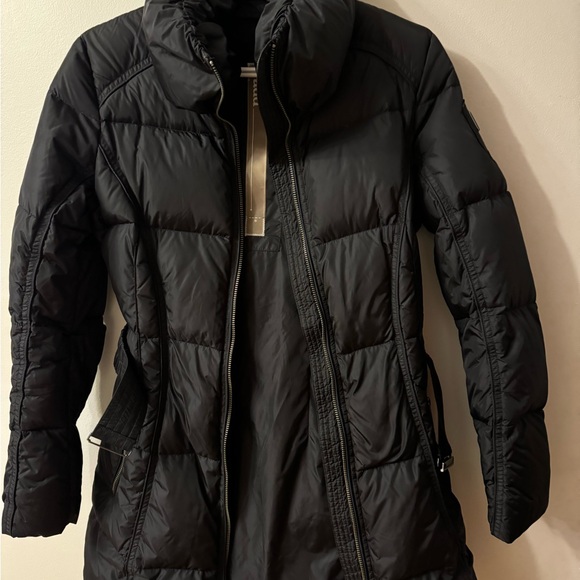 Add down Coat black with belt size 2 - Picture 2 of 6